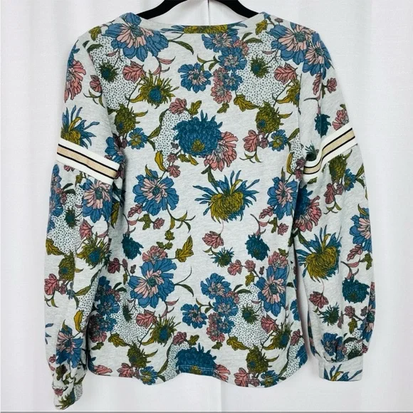 Anthropologie Dolan Left Coast Tagawa Gray
Floral Blouson Sleeve Sweatshirt - Picture 8 of 12